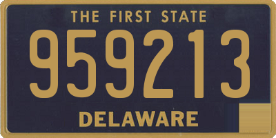DE license plate 959213