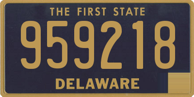 DE license plate 959218