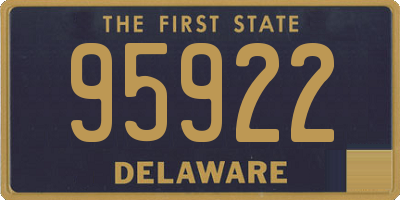 DE license plate 95922