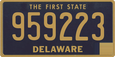 DE license plate 959223
