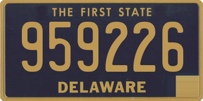DE license plate 959226