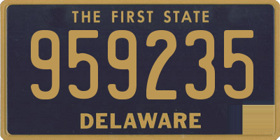 DE license plate 959235
