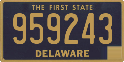 DE license plate 959243