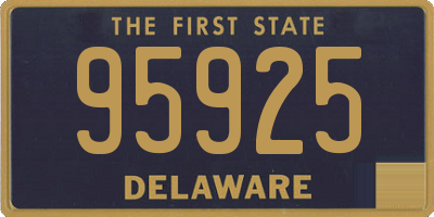 DE license plate 95925