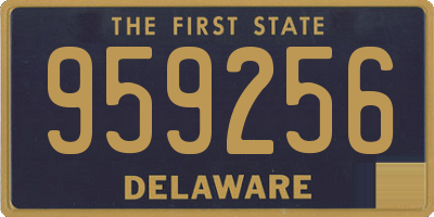 DE license plate 959256