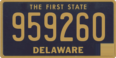 DE license plate 959260