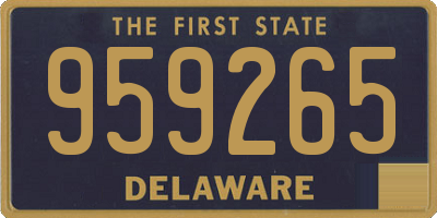 DE license plate 959265