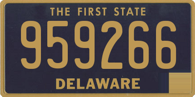DE license plate 959266