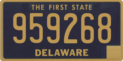 DE license plate 959268