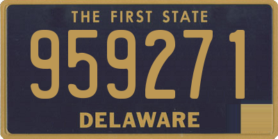DE license plate 959271