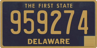 DE license plate 959274