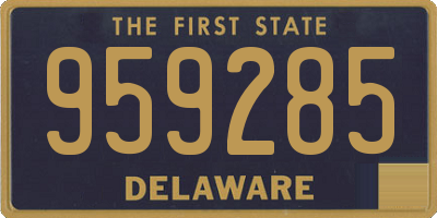 DE license plate 959285