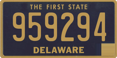 DE license plate 959294