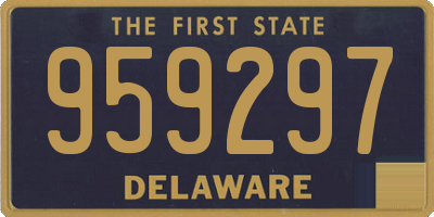 DE license plate 959297