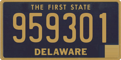 DE license plate 959301