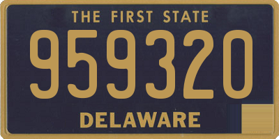 DE license plate 959320