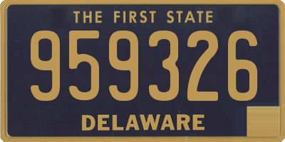 DE license plate 959326