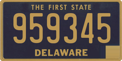 DE license plate 959345