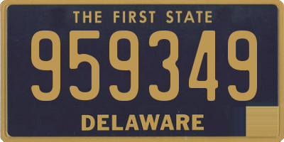 DE license plate 959349