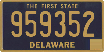 DE license plate 959352