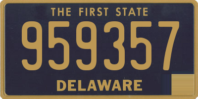 DE license plate 959357
