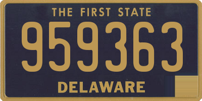 DE license plate 959363