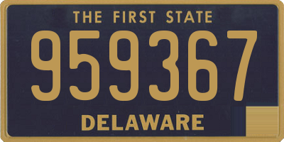 DE license plate 959367