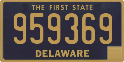 DE license plate 959369