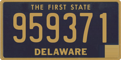 DE license plate 959371