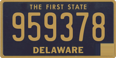 DE license plate 959378