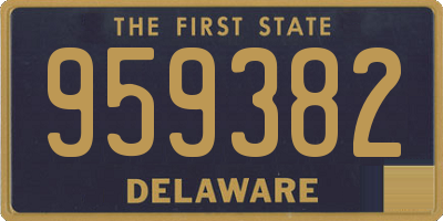 DE license plate 959382