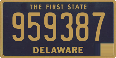 DE license plate 959387
