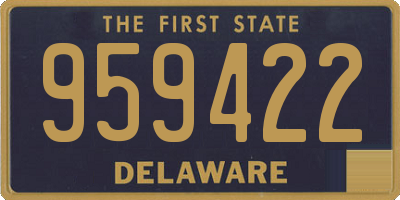 DE license plate 959422