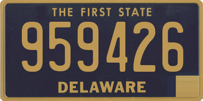 DE license plate 959426