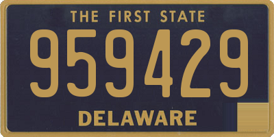 DE license plate 959429