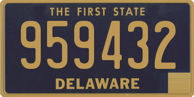 DE license plate 959432