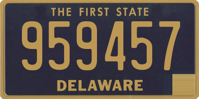 DE license plate 959457