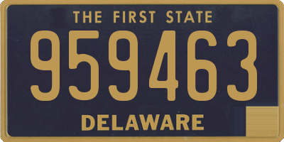 DE license plate 959463