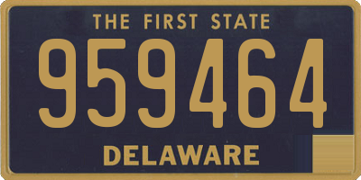 DE license plate 959464