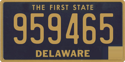 DE license plate 959465