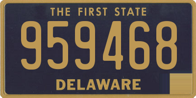 DE license plate 959468