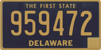 DE license plate 959472