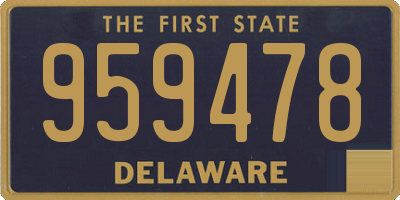 DE license plate 959478