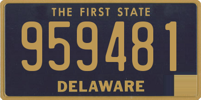 DE license plate 959481