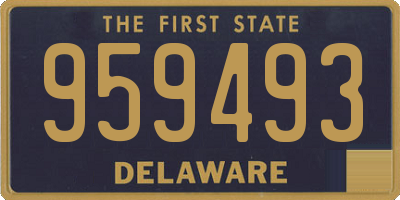 DE license plate 959493