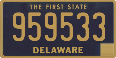 DE license plate 959533