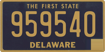 DE license plate 959540