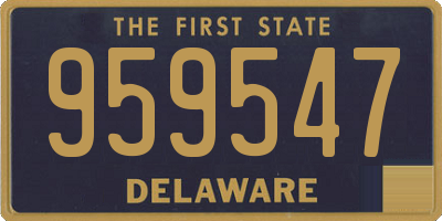 DE license plate 959547