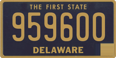 DE license plate 959600