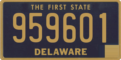 DE license plate 959601